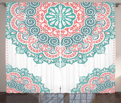 Soft Toned Mandala Asian Curtain