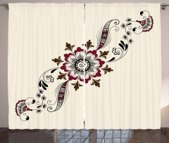 Floral Pattern Curtain