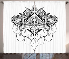 Lotus Flower Culture Curtain