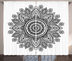 Sunflower Pattern Blooms Curtain