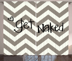 Get Naked Heart Zig Zag Curtain