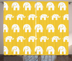 Monotone Animal Pattern Curtain