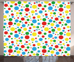 Multicolored Polka Dots Curtain