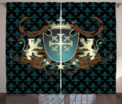 Middle Ages Coat of Arms Curtain