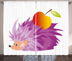Abstract Animal Apple Curtain