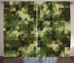 Abstract Camo Pattern Curtain