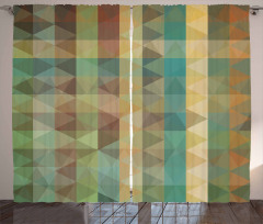 Triangles Mosaic Retro Curtain