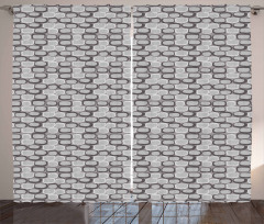 Stone Wall Pattern Curtain