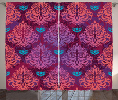 Natural Lilac Pattern Curtain