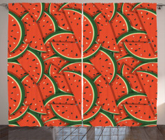 Yummy Watermelon Slices Curtain