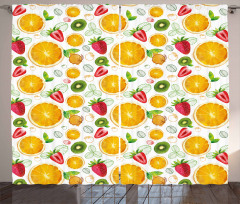 Fresh Citrus Kiwi Lemon Curtain