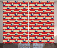 Retro Independence Poster Curtain