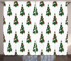 Xmas Tree Pattern Curtain