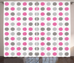 Polka Dots Motifs Curtain