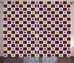 Grid Vivid Squares Curtain