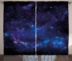 Space Illustration Galaxy Curtain