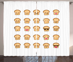 Different Emotions Bread Curtain