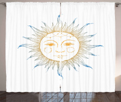 Ornate Aztec Star Motif Curtain