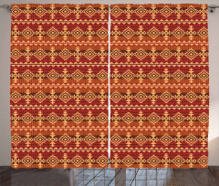 Aztec Culture Ornament Curtain