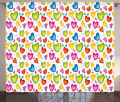 Colorful Butterflies Happy Curtain