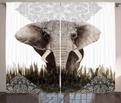Elephant Animal Curtain