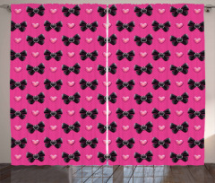 Bow Ties with Hearts Curtain