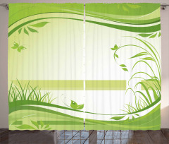 Abstract Fresh Nature Curtain