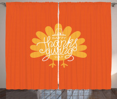 Poultry Silhouette Fall Curtain