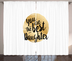 Daughter Love Pattern Curtain