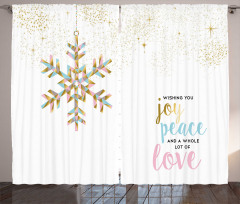Christmas Snowflake Love Curtain