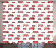 Cute Double Decker Bus Curtain