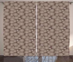 Floral Lace Pattern Retro Curtain