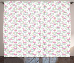 Donuts Hawaii Animals Curtain