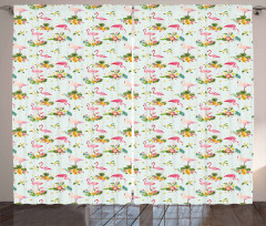 Fresh Flora Pineapples Curtain