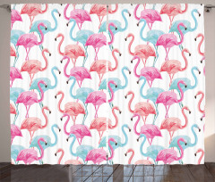 Hawaii Flamingos Curtain