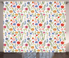 Floral Illustration Curtain
