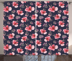 Pink Garden Flora Curtain