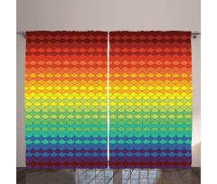 Colorful Rainbow Scale Curtain