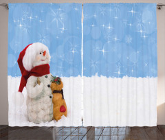 Winter Christmas Time Curtain