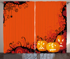 Halloween Pumpkins Curtain