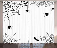 Spiders Bats Cobweb Curtain