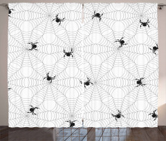 Black Insect Network Curtain