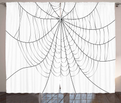 Monochrome Cobweb Curtain