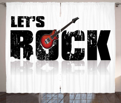 Let's Rock Grunge Fun Curtain