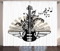 Rock and Roll Pattern Curtain