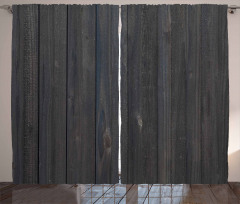 Wood Fence Rustic Curtain