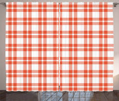 Retro-Modern Checkered Curtain