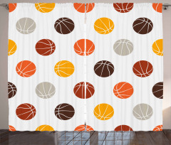 Earthen Toned Balls Curtain