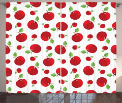 Vivid Cartoon Red Fruit Curtain