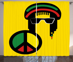 Conceptual Reggae Man Curtain
